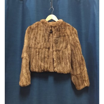 Short Cropped Brown Fur Jacket ADULT HIRE